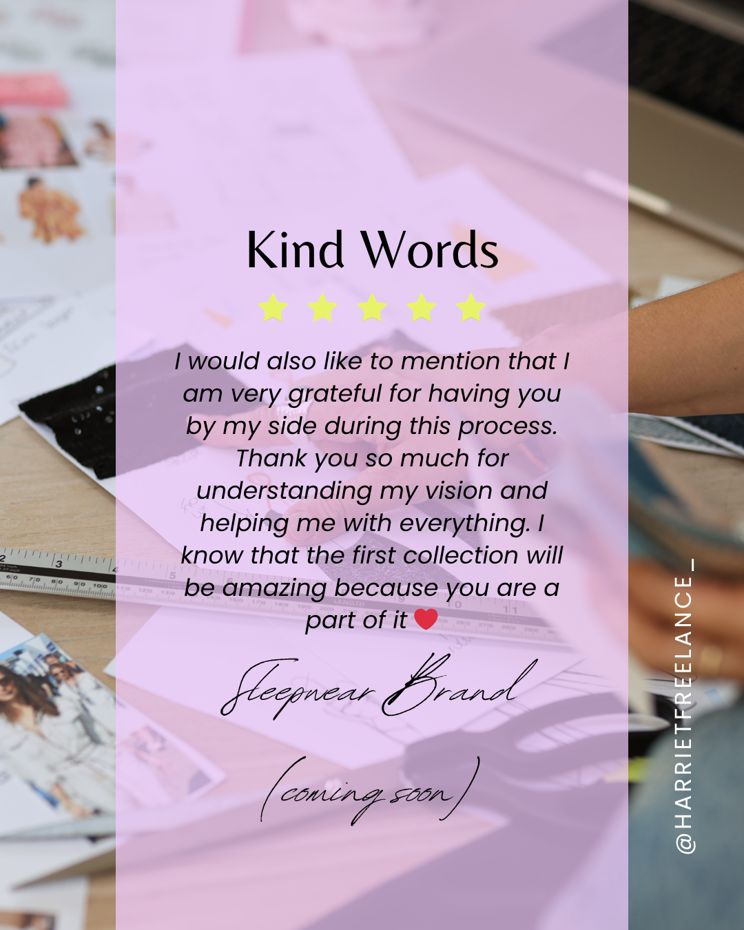 Harriet Freelance Testimonial Template