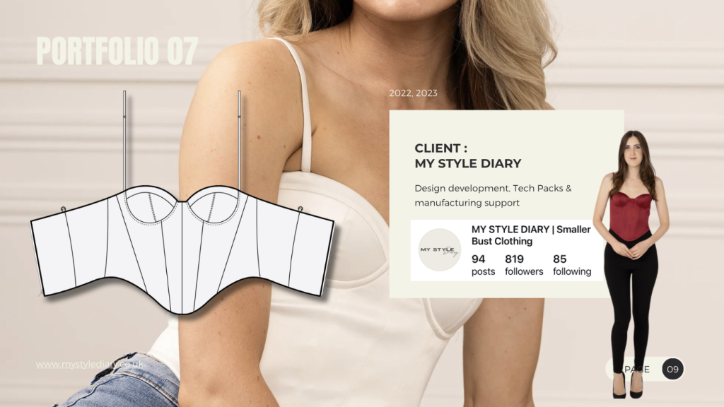 woman creating a fashion brand using photos & fabrics